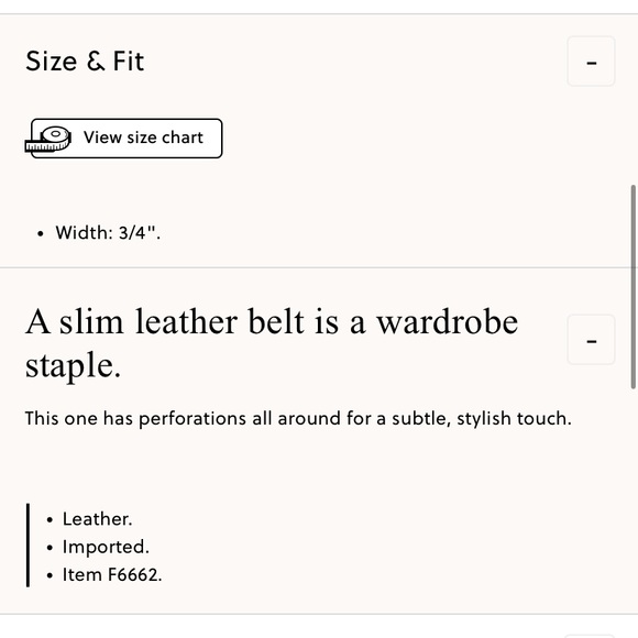 J. Crew Perforated Italian Leather Belt, XS/S, Dark Mauve (Nude/Blush/Pink), NWT - Picture 7 of 10